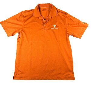 Nike Golf Mens M Eagles Landing Orange Pullover Polo Shirt 358324-869
